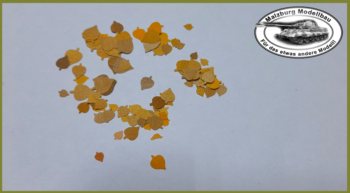 ~MM~ Leaves "birch" - autumn approx. 50 pieces - for diorama 1:16