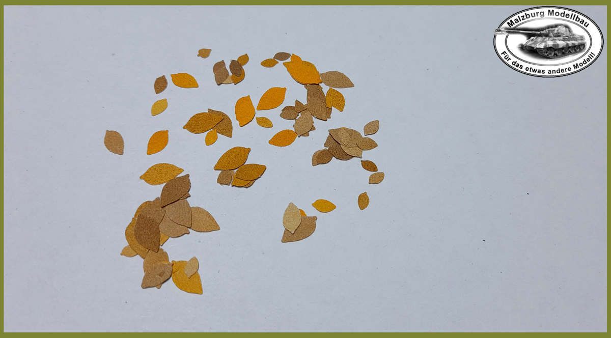 ~MM~ Leaves "beech" - autumn approx. 50 pieces - for diorama 1:16
