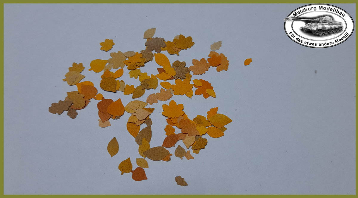 ~MM~ Leaves "mixed forest" - autumn approx. 50 pieces - for diorama 1:16